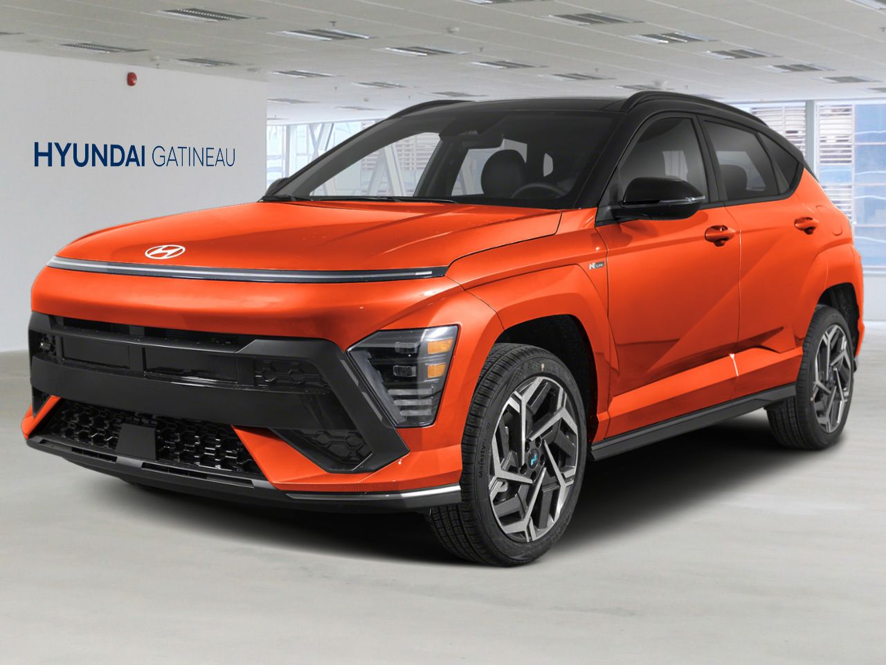 Hyundai Kona 2026 Orange Soultronic avec toit Noir abyssal Gatineau - photo #0