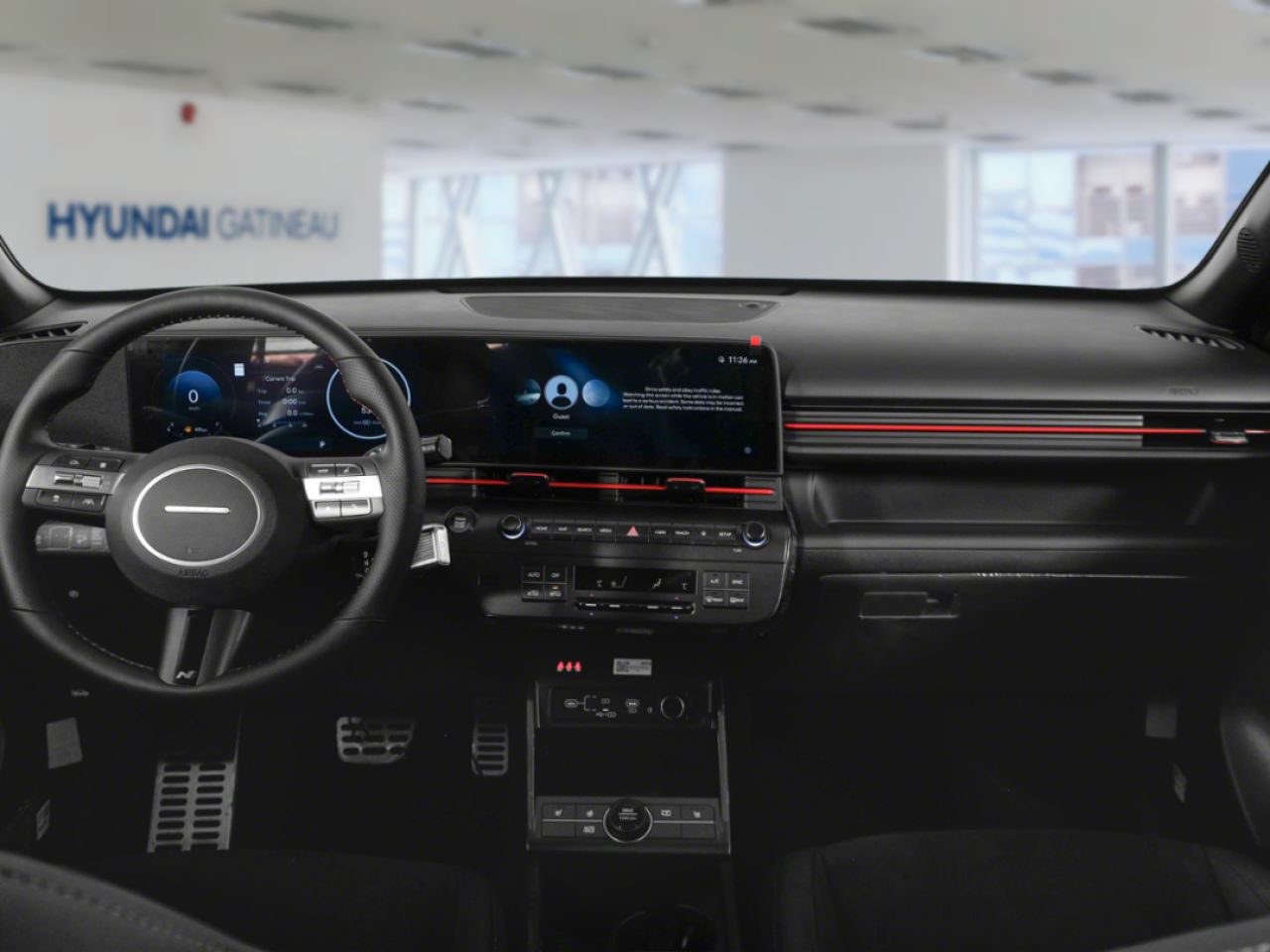 Hyundai Kona 2026 Gris cybern&eacute;tique avec toit Noir abyssal Gatineau - photo #2