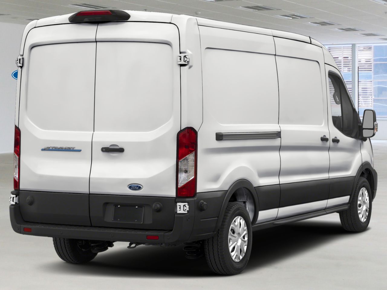 2025 Ford E-Transit Cargo Van Oxford White Rouyn-Noranda - photo #1
