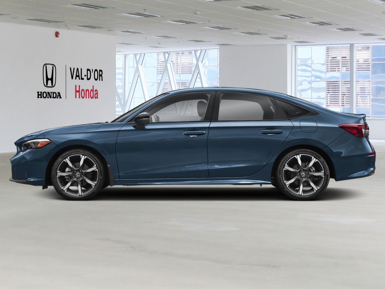 HONDA Civic hybride berline Sport Touring eCVT 2026 Lagon bleu nacr&eacute; Val-d'Or - photo #2
