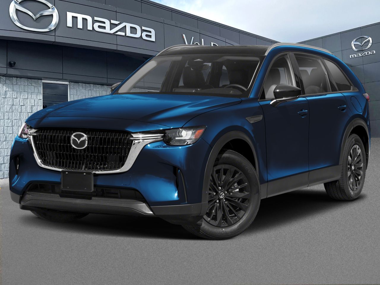 Mazda CX-90 hybride l&eacute;ger GS-L TI 2026 Bleu cristal fonc&eacute; mica Val-David - photo #0