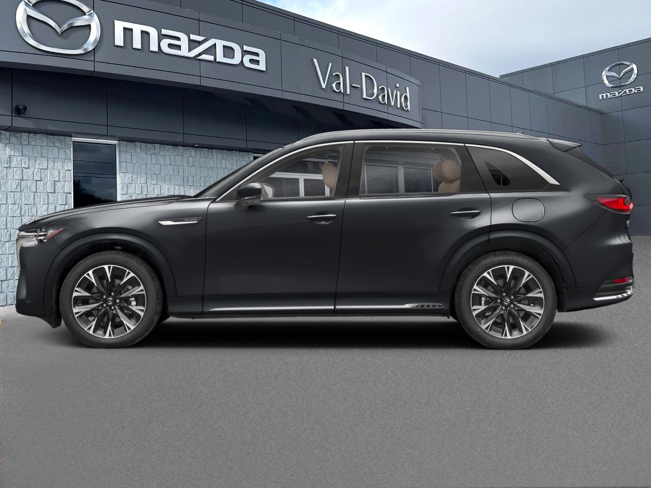 2025 Mazda CX-90 MHEV Signature, 6 passagers, Mode hybride, awd, Toit ouvrant pano, &Eacute;cran 360 pano, cuir Jet Black Mica Val-David - photo #2