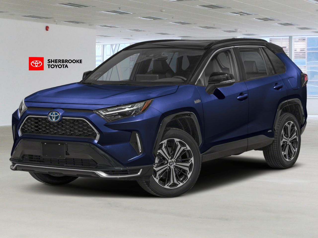 Toyota RAV4 hybride rechargeable XSE 2025 Bleu héliographique avec toit noir Sherbrooke - photo #0