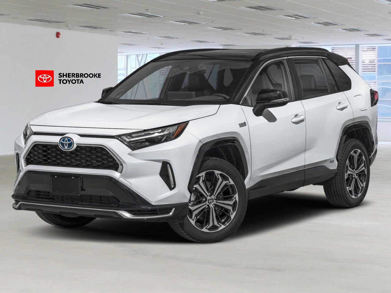 Toyota RAV4 hybride rechargeable XSE 2025 Frisson glacé nacré avec toit noir Sherbrooke - photo #0