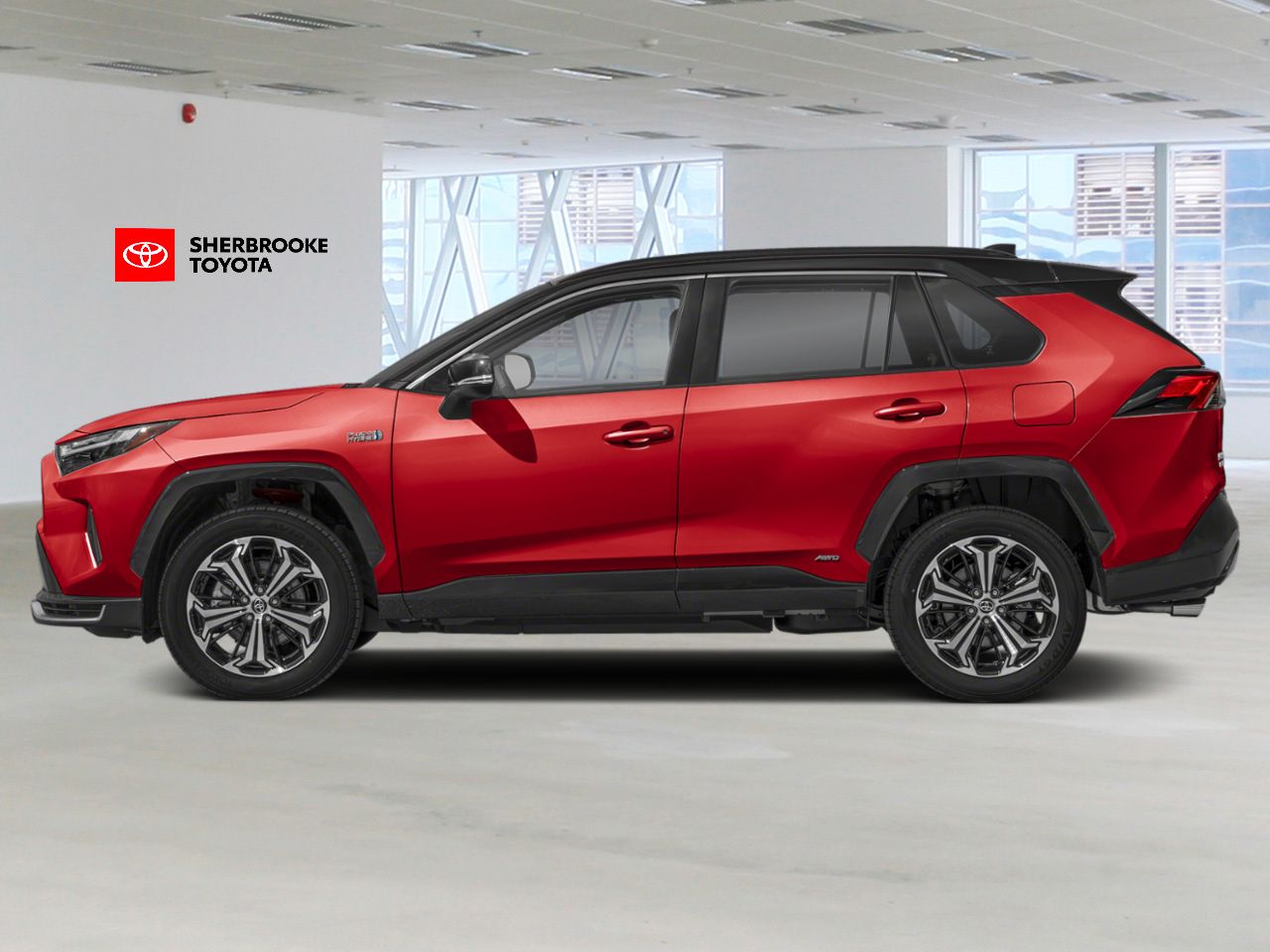 2025 Toyota RAV4 Plug-In Hybrid JTMGB3FV9SD284401 Supersonic Red w/Black Roof Sherbrooke - photo #2
