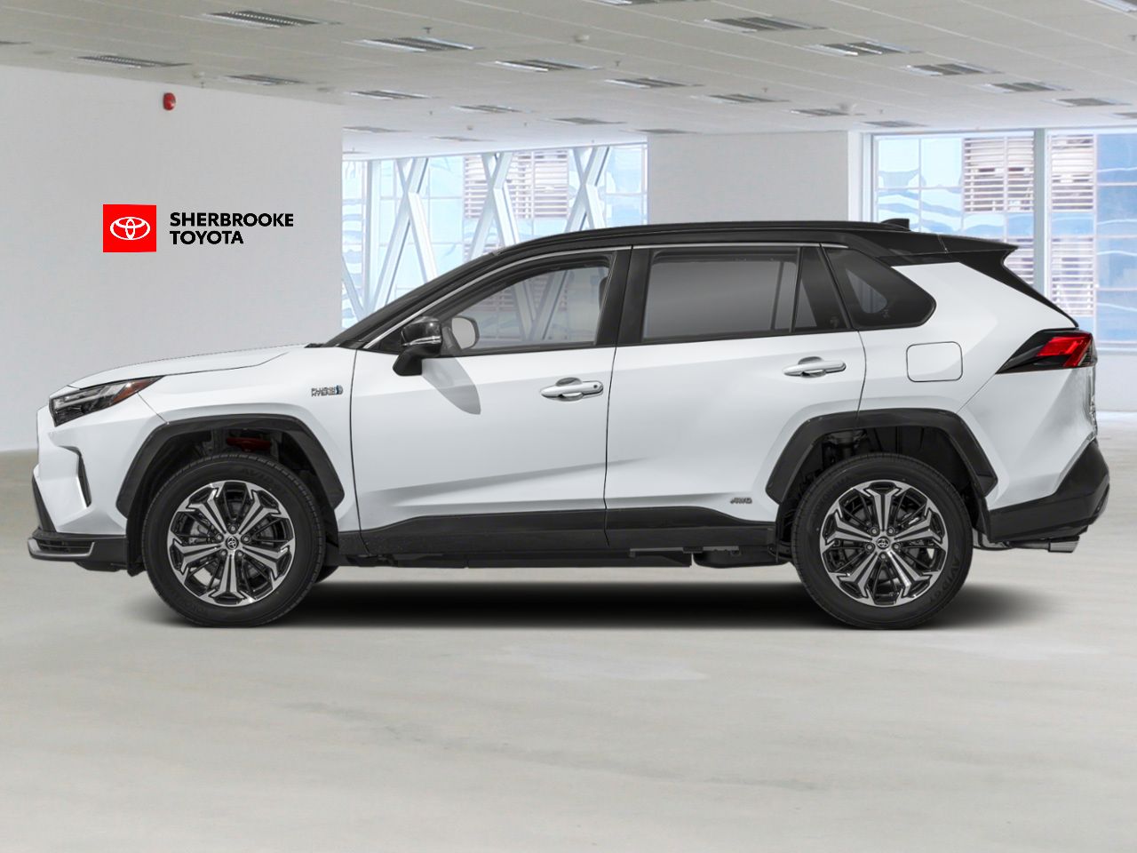 Toyota RAV4 hybride rechargeable XSE 2025 Frisson glacé nacré avec toit noir Sherbrooke - photo #2