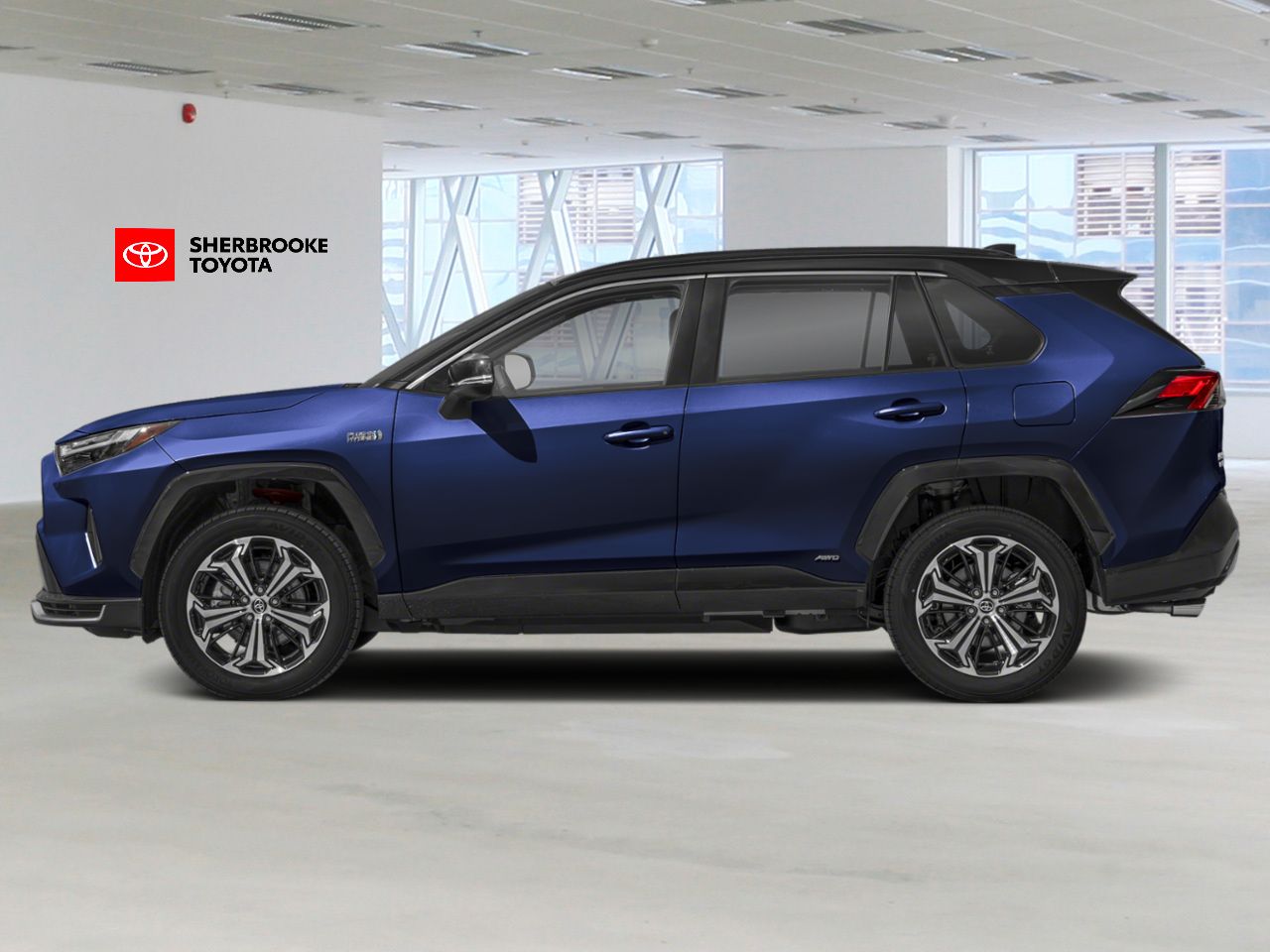 Toyota RAV4 hybride rechargeable XSE 2025 Bleu héliographique avec toit noir Sherbrooke - photo #2