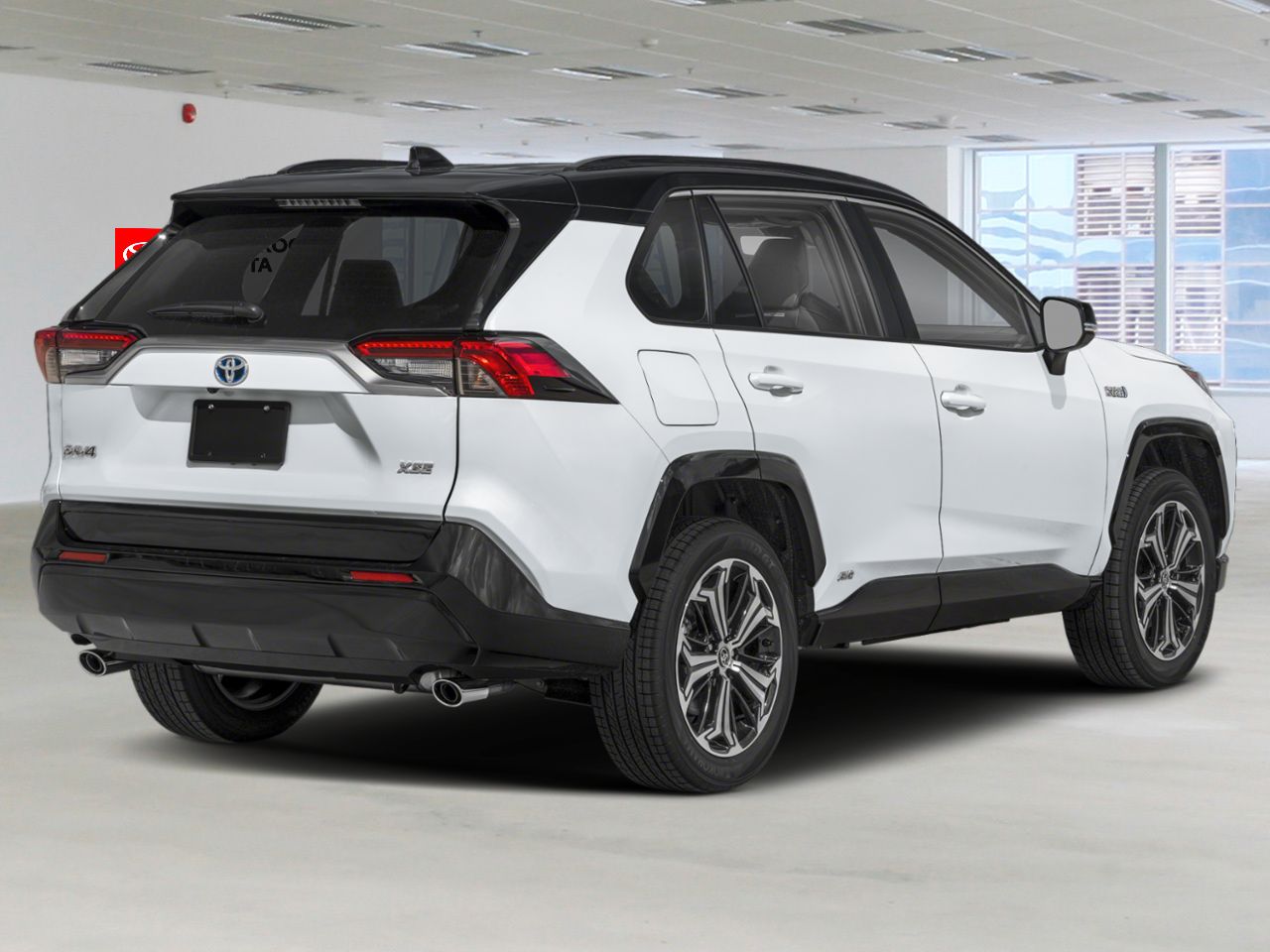 Toyota RAV4 hybride rechargeable XSE 2025 Frisson glacé nacré avec toit noir Sherbrooke - photo #1