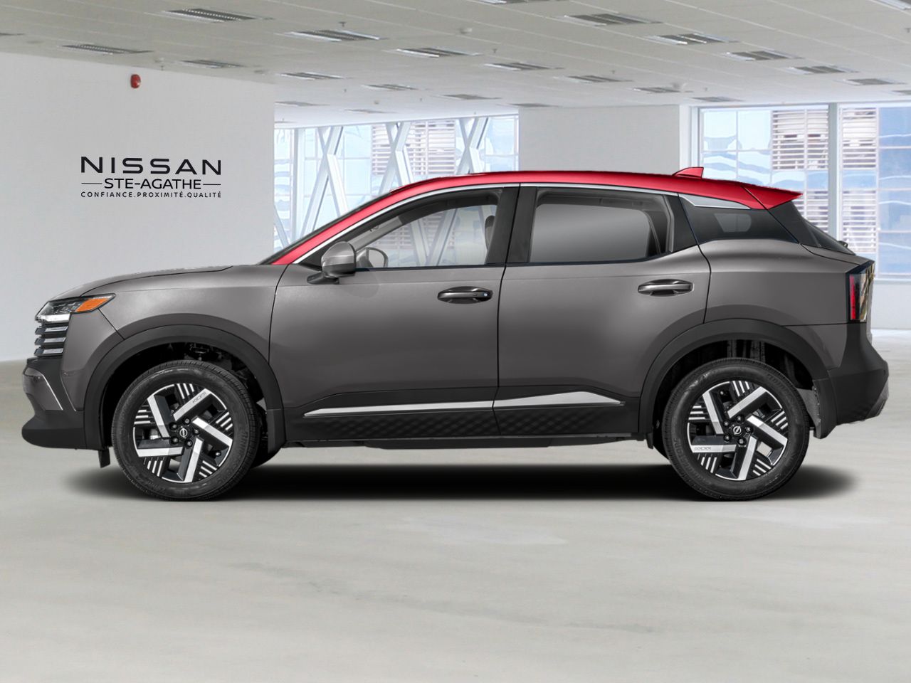 Nissan Kicks 2026 Gris poudre m&eacute;tallis&eacute;/Couche teint&eacute;e Braise &eacute;carlate Ste-Agathe des Monts - photo #2