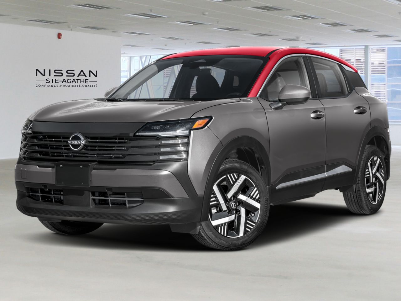 Nissan Kicks 2026 Gris poudre m&eacute;tallis&eacute;/Couche teint&eacute;e Braise &eacute;carlate Ste-Agathe des Monts - photo #0