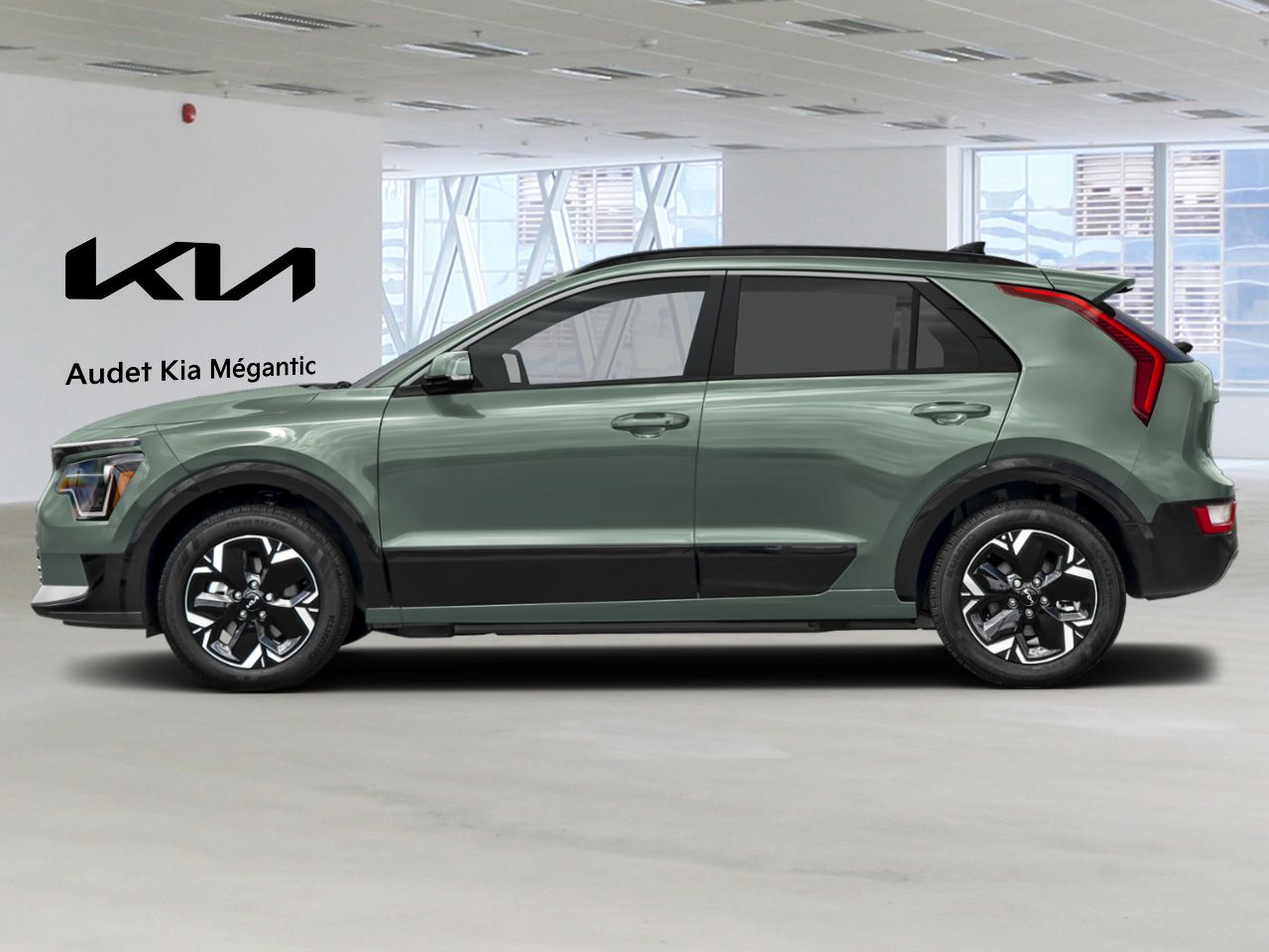 Kia Niro &eacute;lectrique 2026 Vert paysage urbain Nantes - photo #1