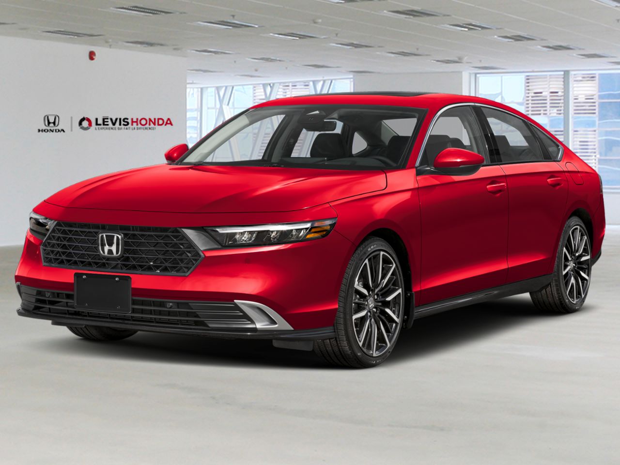 Red 2026 Honda Accord Hybrid Touring FWD Sedan Front-Wheel Drive Continuously Variable Transmission