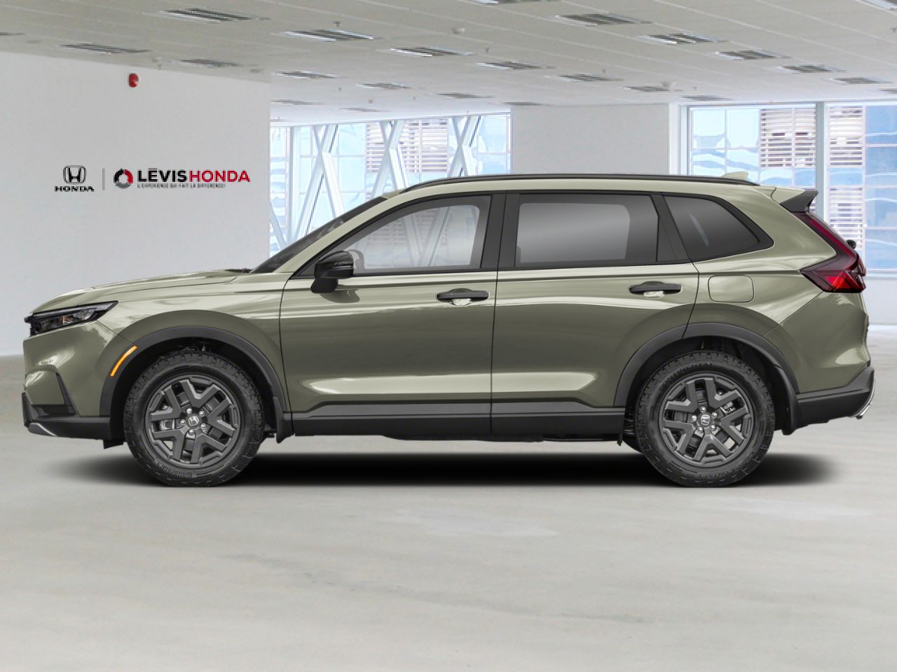 HONDA CR-V hybride TrailSport TI 2026 Vert cendr&eacute; m&eacute;tallis&eacute; L&eacute;vis - photo #1
