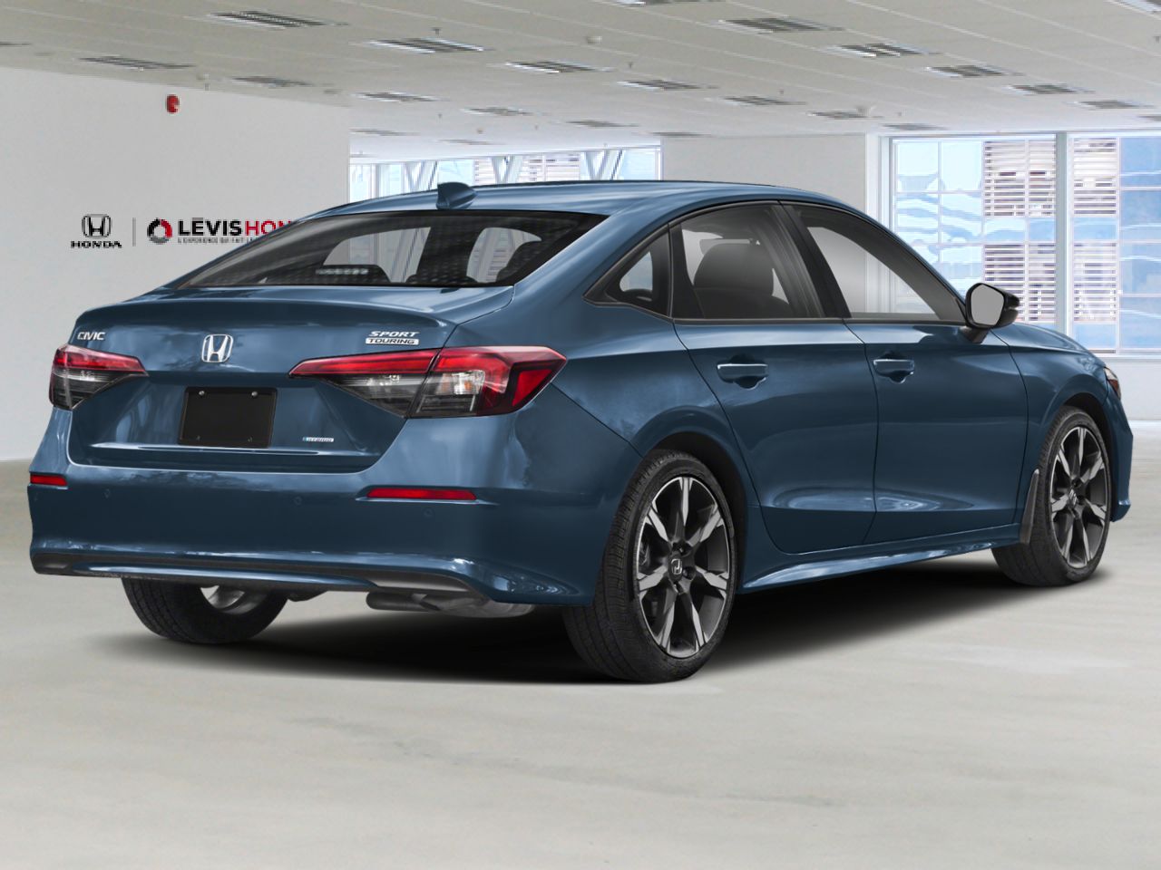 2026 HONDA Civic Sedan Hybrid Blue Lagoon Pearl L&eacute;vis - photo #1