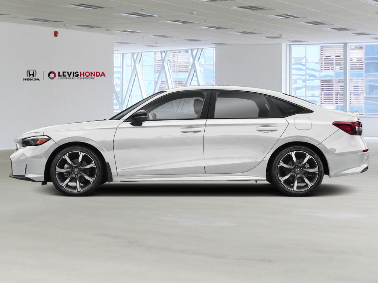 2026 HONDA Civic Sedan Hybrid Sport Touring eCVT Platinum White Pearl L&eacute;vis - photo #2
