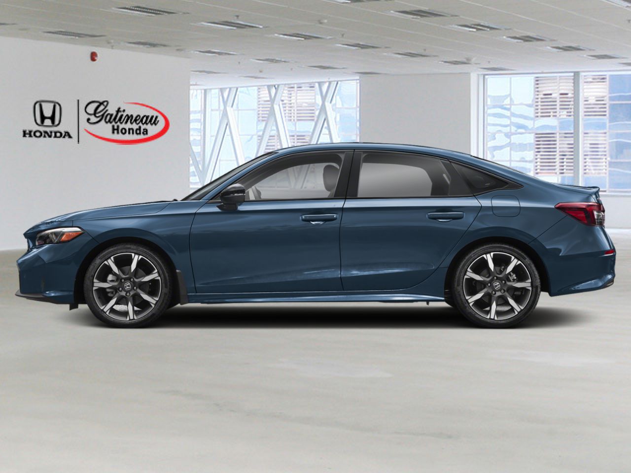 2026 Honda Civic hybride berline Sport Touring eCVT BLEU OC&Eacute;ANIQUE NACR&Eacute; (B-645P)-NOIR Gatineau - photo #2