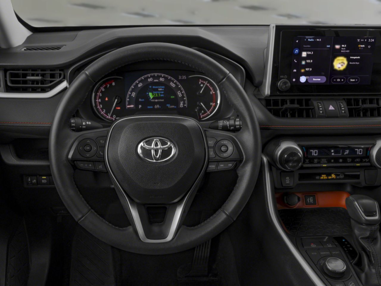 2024 Toyota RAV4 TRAIL AWD / HEATED SEATS / LEATHER SURFACE / MOONROOF / ALLOY WHEELS / CARPLAY AND ANDROID AUTO Black Mississauga - photo #9