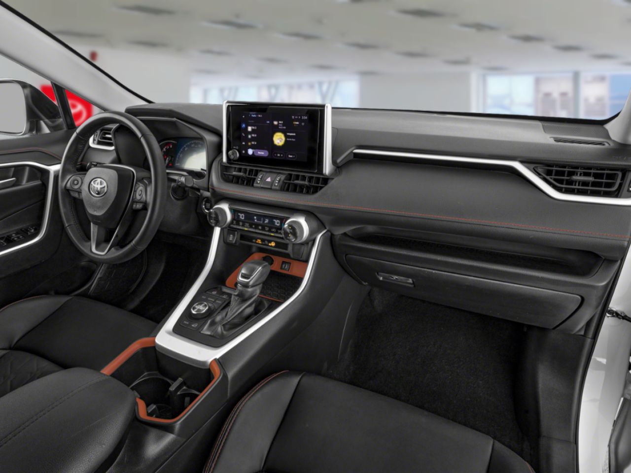 2024 Toyota RAV4 TRAIL AWD / HEATED SEATS / LEATHER SURFACE / MOONROOF / ALLOY WHEELS / CARPLAY AND ANDROID AUTO Black Mississauga - photo #7