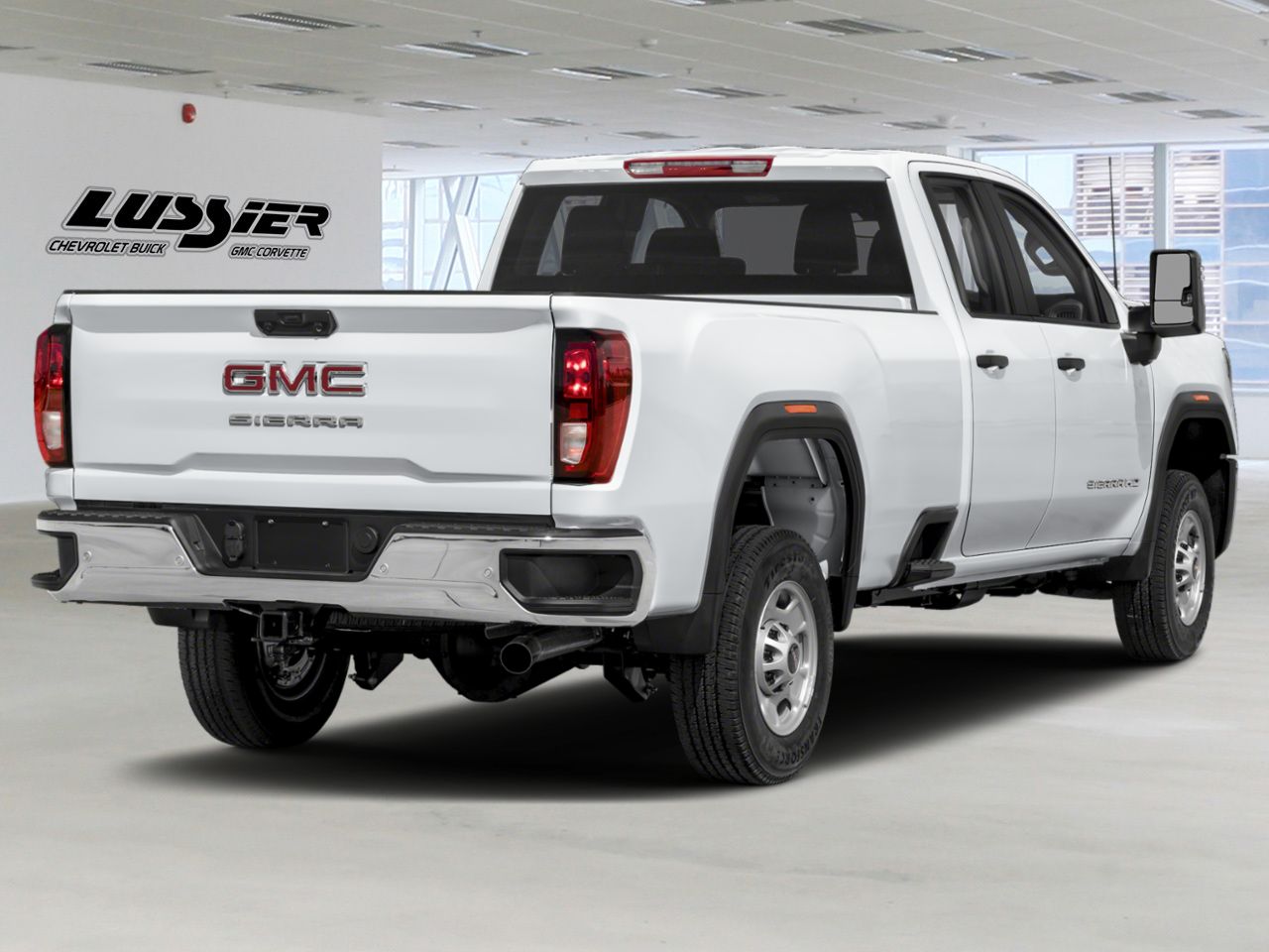 White 2024 GMC Sierra 2500HD Pro Double Cab 4WD Pickup Truck Four-Wheel Drive Automatic
