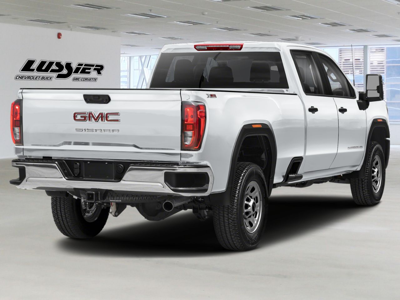 White 2026 GMC Sierra 3500HD Denali Crew Cab 4WD Pickup Truck Four-Wheel Drive Automatic