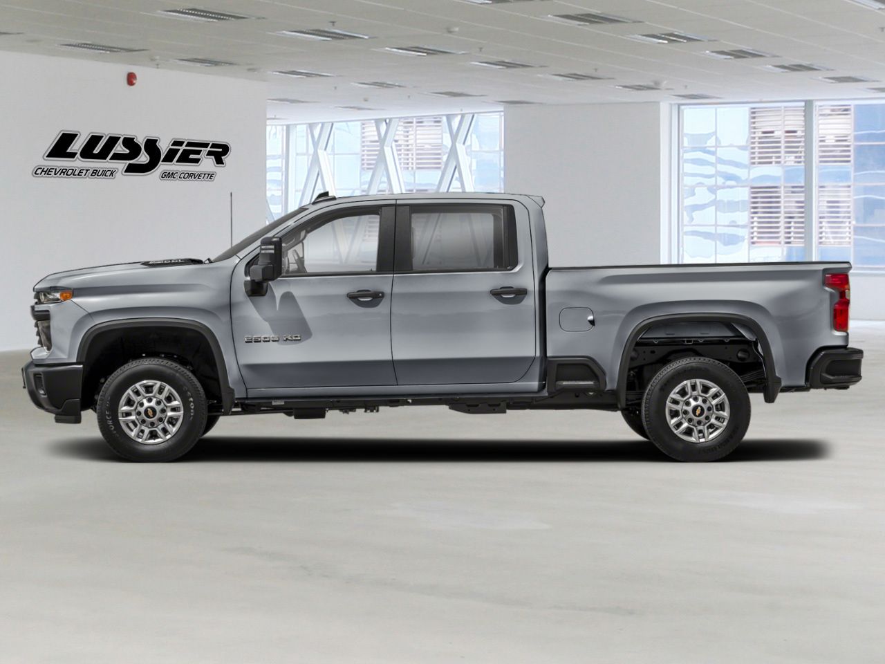 Gray 2026 Chevrolet Silverado 2500HD LT Crew Cab 4WD Pickup Truck Four-Wheel Drive Automatic