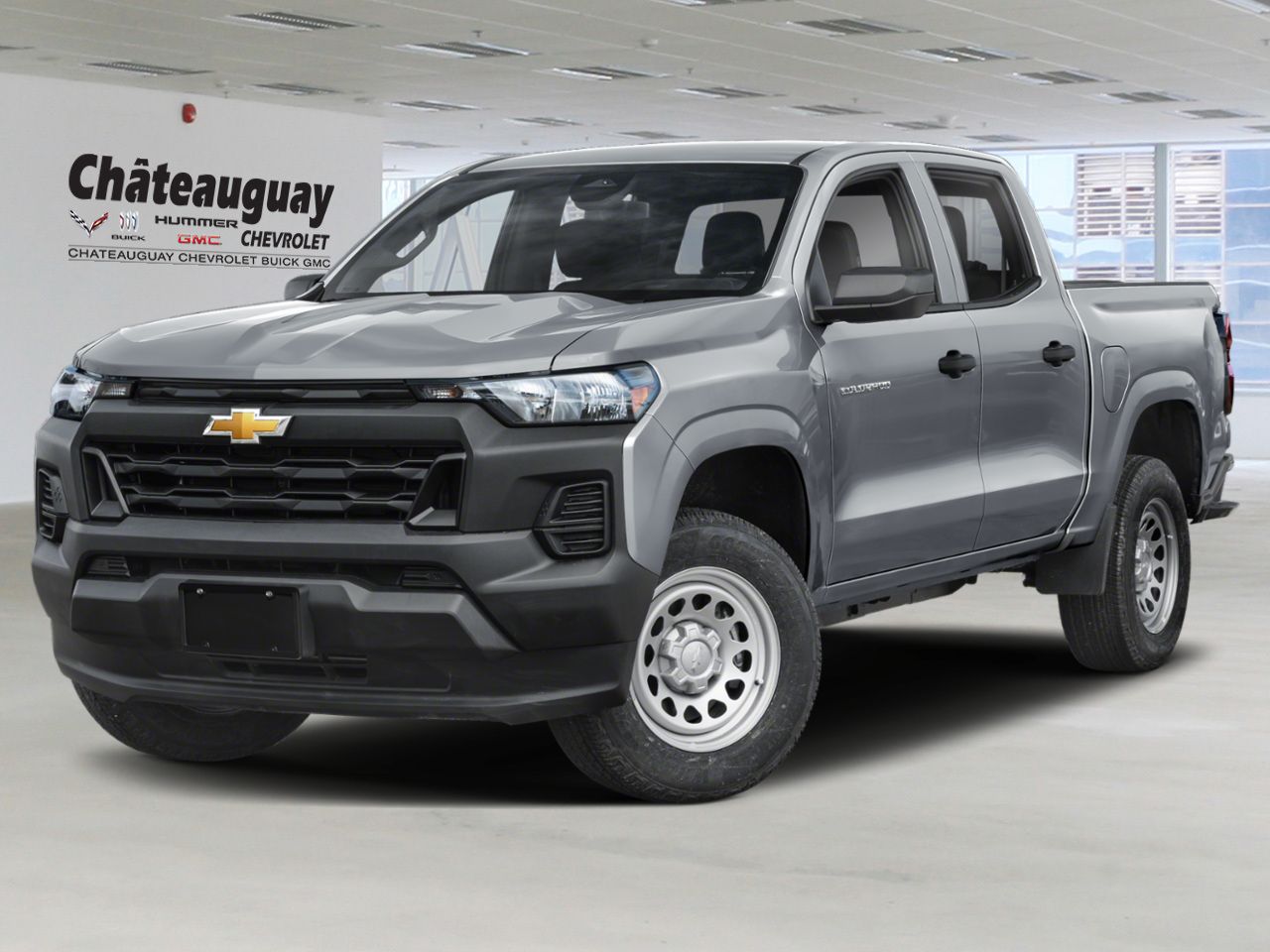Gray 2026 Chevrolet Colorado Work Truck Crew Cab 4WD Pickup Truck Four-Wheel Drive