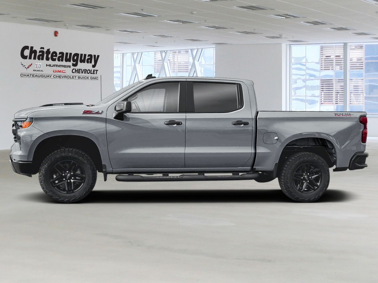 CHEVROLET Silverado 1500 Custom Trail Boss cabine multiplace 4RM 147 po 2026 Gris sterling m&eacute;tallis&eacute; Ch&acirc;teauguay - photo #1