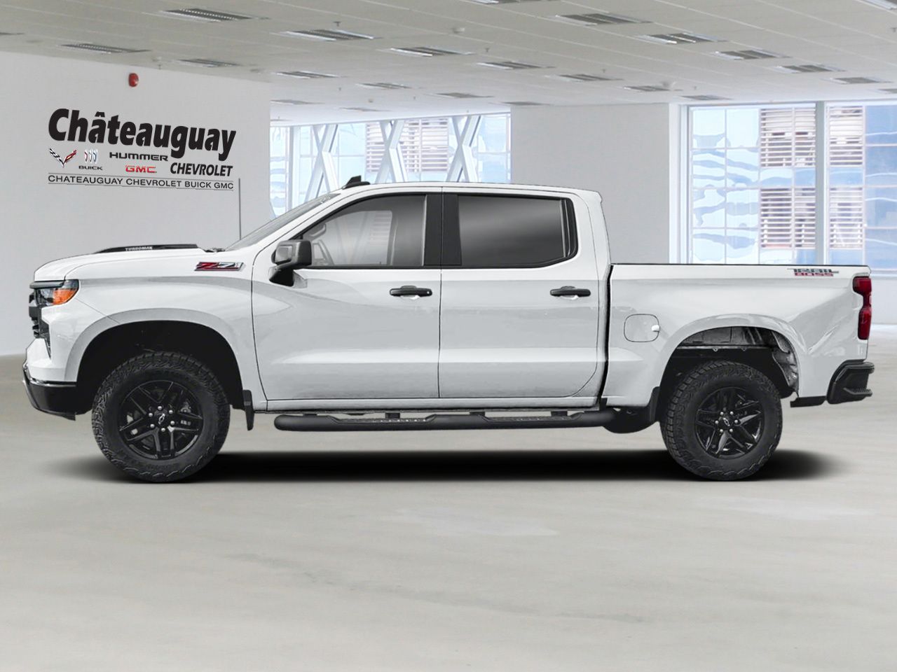 CHEVROLET Silverado 1500 Custom Trail Boss cabine multiplace 4RM 147 po 2026 Blanc sommet Ch&acirc;teauguay - photo #1