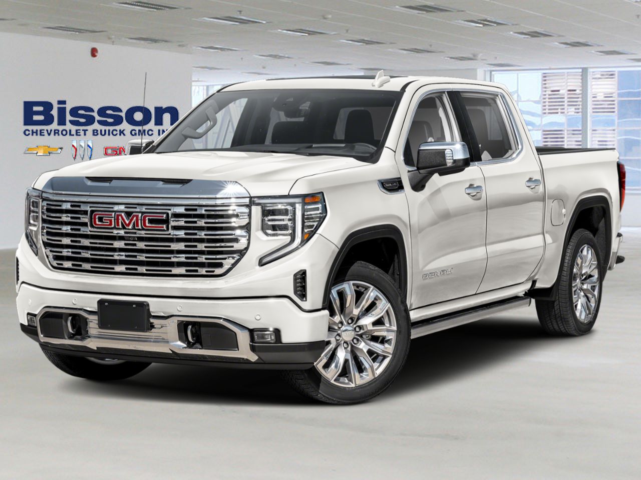 2026 GMC Sierra 1500 Denali cabine multiplace 4RM 157 po Glacier White Tricoat Thetford Mines - photo #0