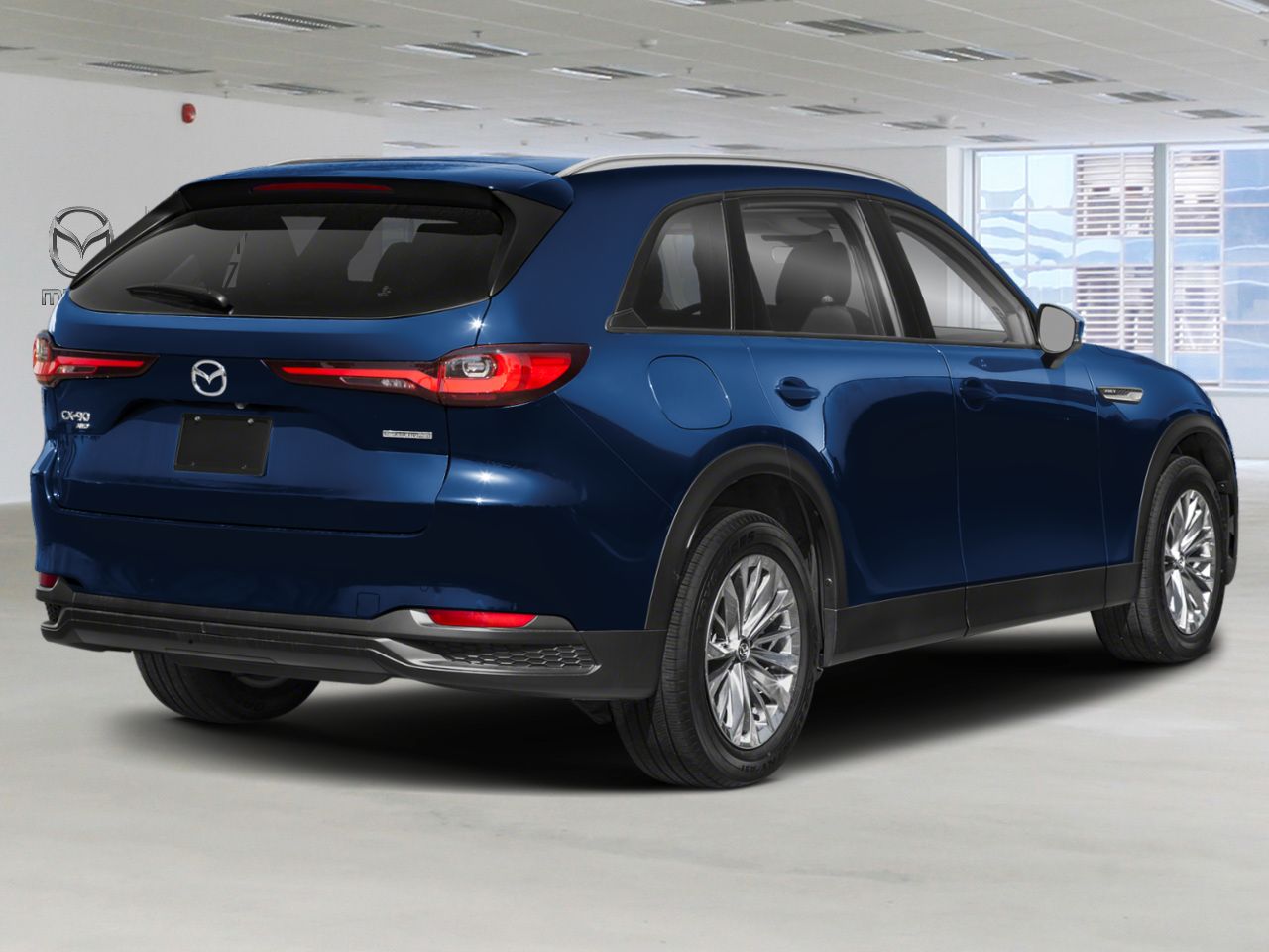 Mazda CX-90 hybride rechargeable GS-L 2025 Bleu cristal foncé mica Laval - photo #2