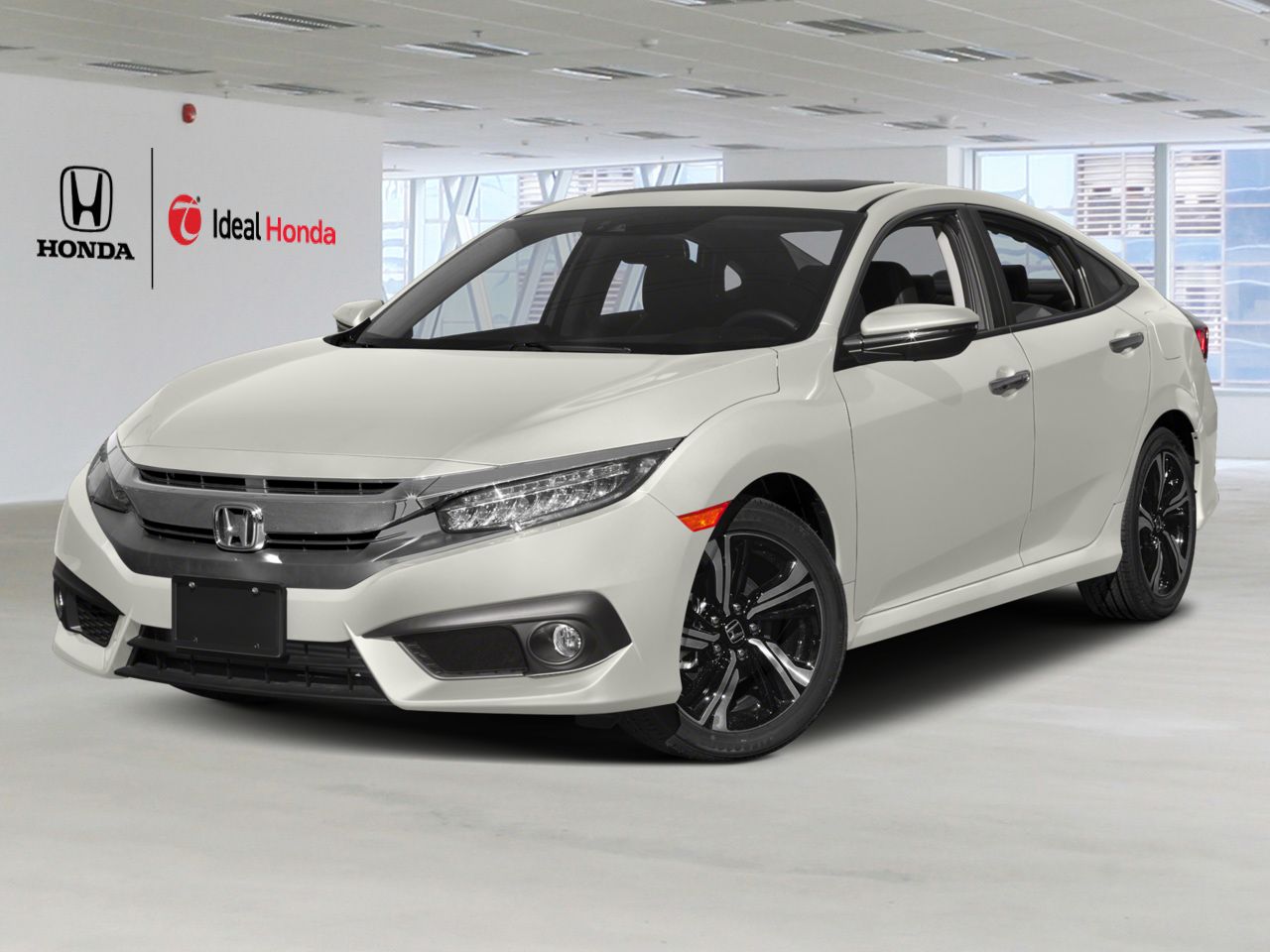 2017 Honda Civic Sedan TOURING CVT / LEATHER SURFACE / ALLOY WHEELS / MOONROOF White Mississauga - photo #0