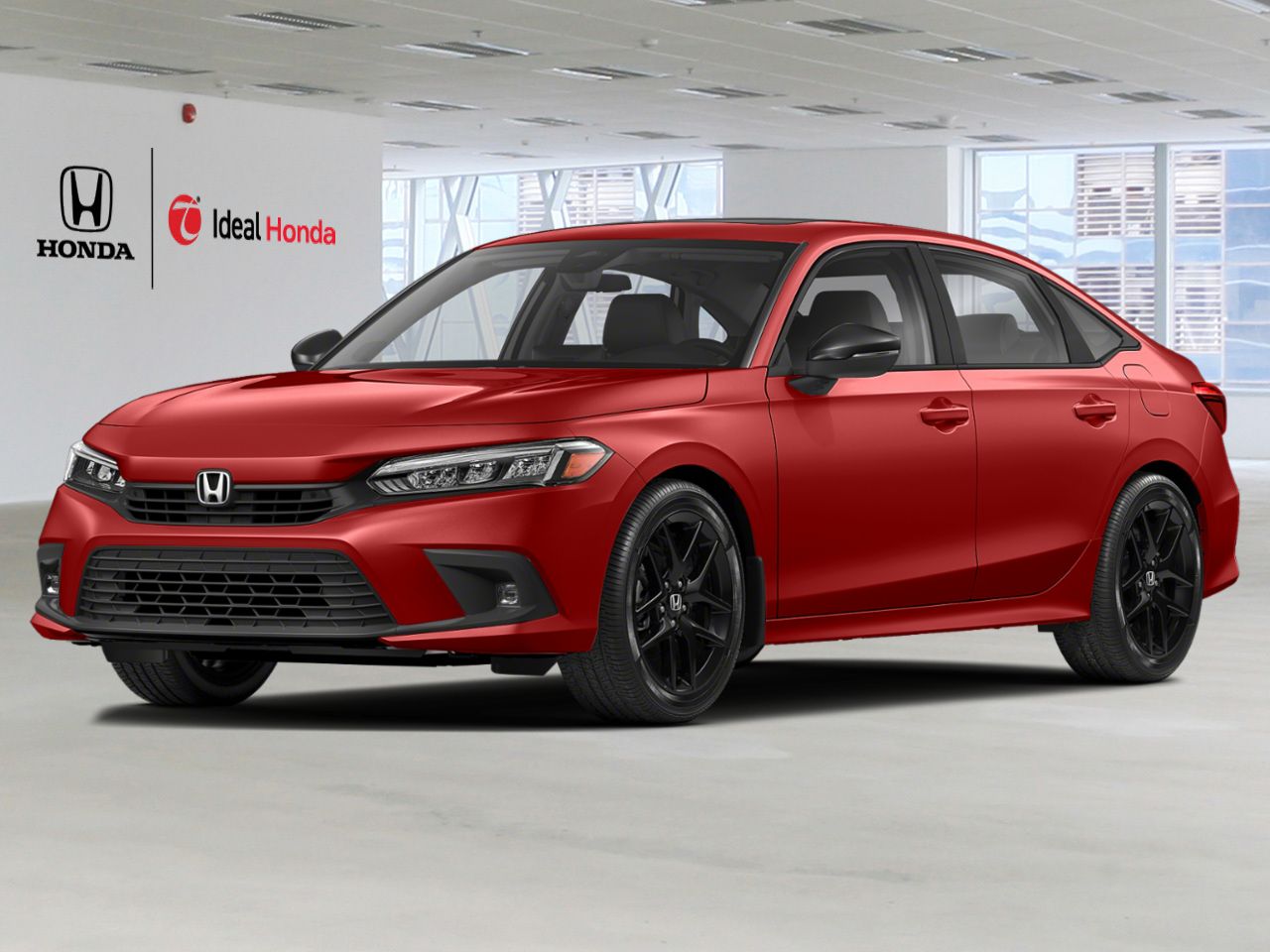 2023 Honda Civic Sedan SPORT CVT Red Mississauga - photo #0
