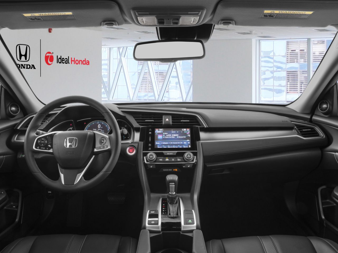 2017 Honda Civic Sedan TOURING CVT / LEATHER SURFACE / ALLOY WHEELS / MOONROOF White Mississauga - photo #5