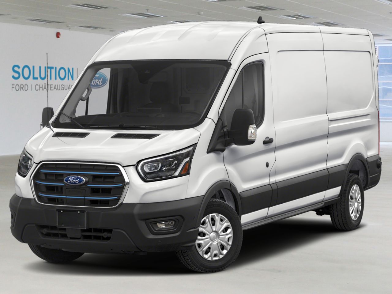 Ford E-Transit fourgonnette utilitaire T-350 PA TOIT MOYEN 148 PO PNBV DE 9 500 LB 2025 Blanc Oxford Ch&acirc;teauguay - photo #0