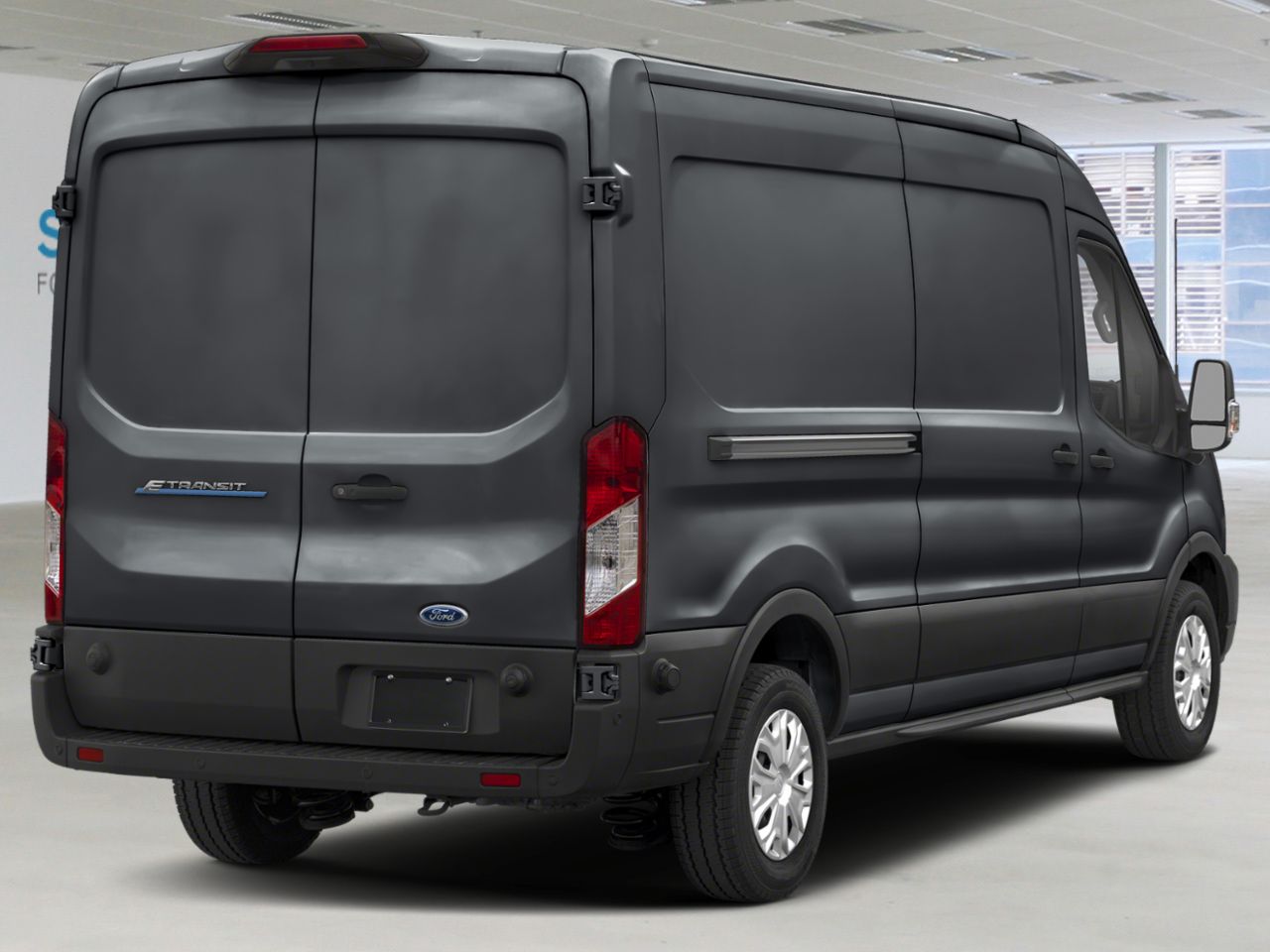 Ford E-Transit fourgonnette utilitaire T-350 PA TOIT MOYEN 148 PO PNBV DE 9 500 LB 2025 Gris carbonis&eacute; m&eacute;tallis&eacute; Ch&acirc;teauguay - photo #1