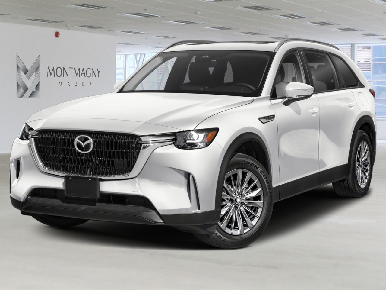 MAZDA CX-90 hybride rechargeable GS-L TI 2026 Blanc rhodium m&eacute;tallis&eacute; Montmagny - photo #0