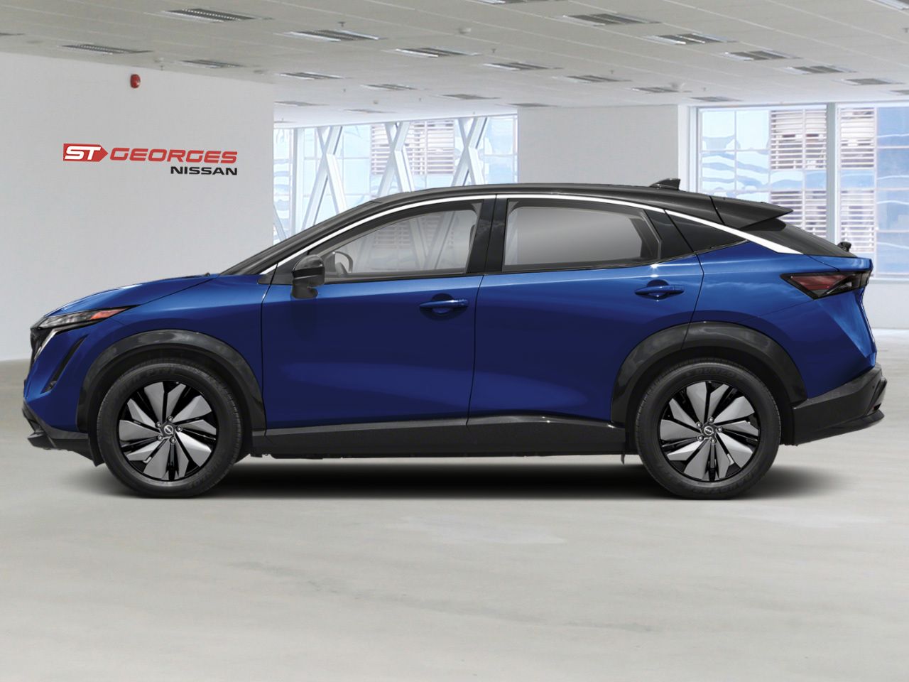 NISSAN ARIYA 2026 Bleu oc&eacute;anique profond nacr&eacute;/Diamant noir nacr&eacute; Saint-Georges - photo #1