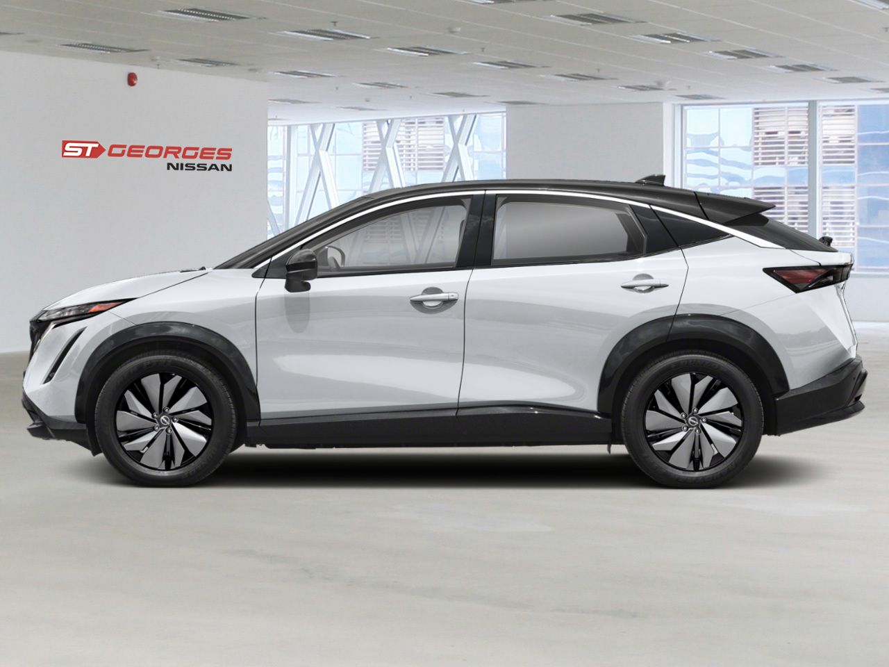 NISSAN ARIYA 2026 Blanc Everest nacr&eacute; triple couche/Diamant noir nacr&eacute; Saint-Georges - photo #1
