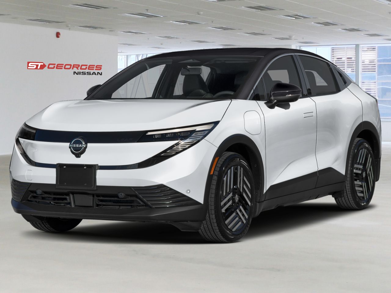 NISSAN LEAF 2026 Blanc Everest nacr&eacute; triple couche/Noir Saint-Georges - photo #0