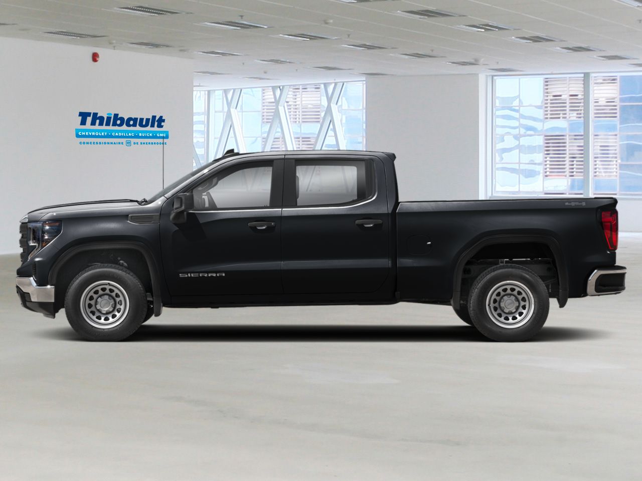 GMC SIERRA 1500 Pro cabine multiplace 4RM 157 po 2026 Noir Sherbrooke - photo #1