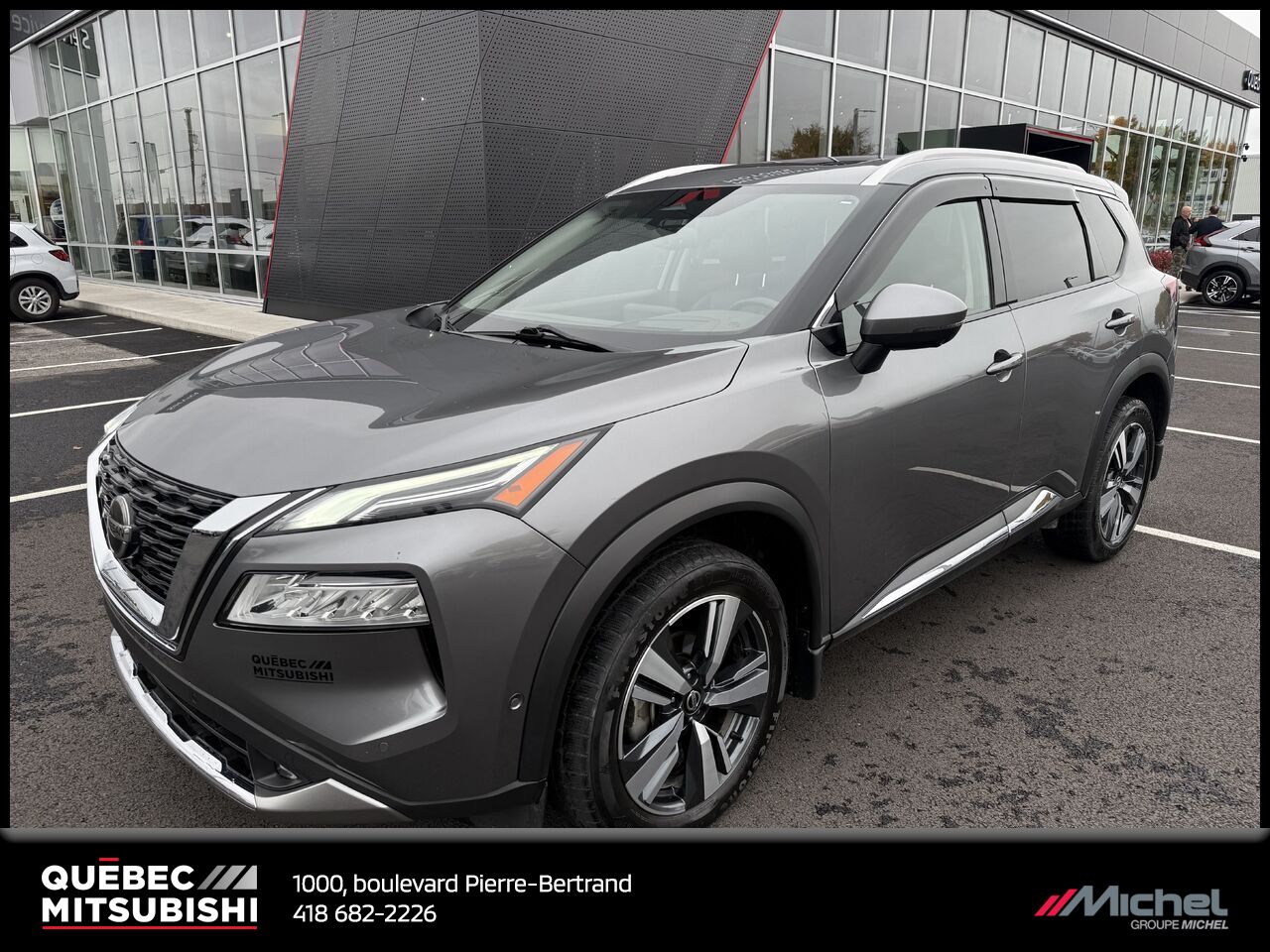 Nissan Rogue Platine Awd, Cuir, Toit pano, Démarreur, Attache remorque 2021 Gris Ville de Québec - photo #0