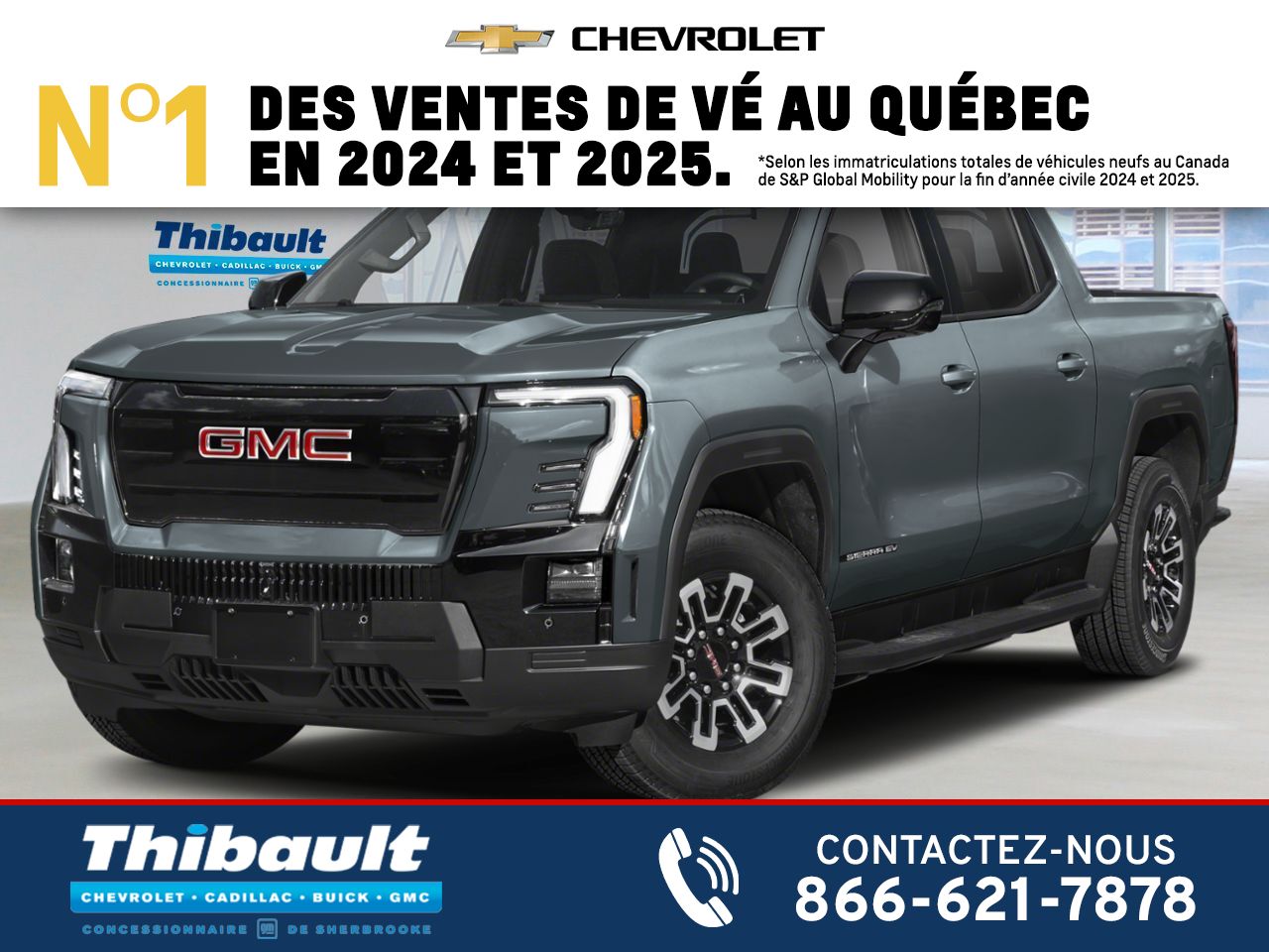 2026 GMC SIERRA EV &Eacute;l&eacute;vation cabine multiplace 4RMe &agrave; autonomie prolong&eacute;e Grey Sherbrooke - photo #0
