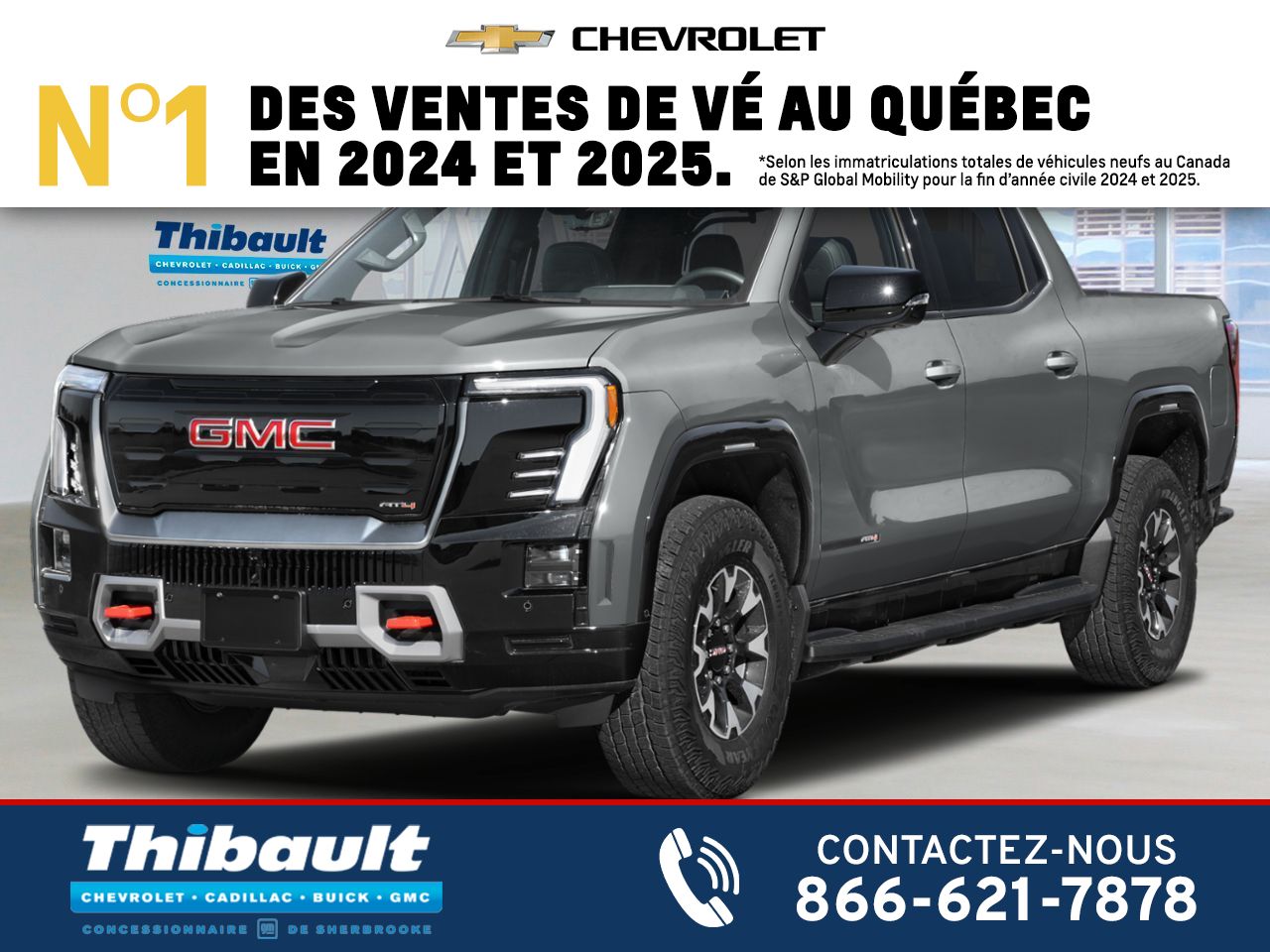 GMC SIERRA EV AT4 cabine multiplace 4RMe &agrave; autonomie maximale 2026 GRIS MAGNUS MAT Sherbrooke - photo #0