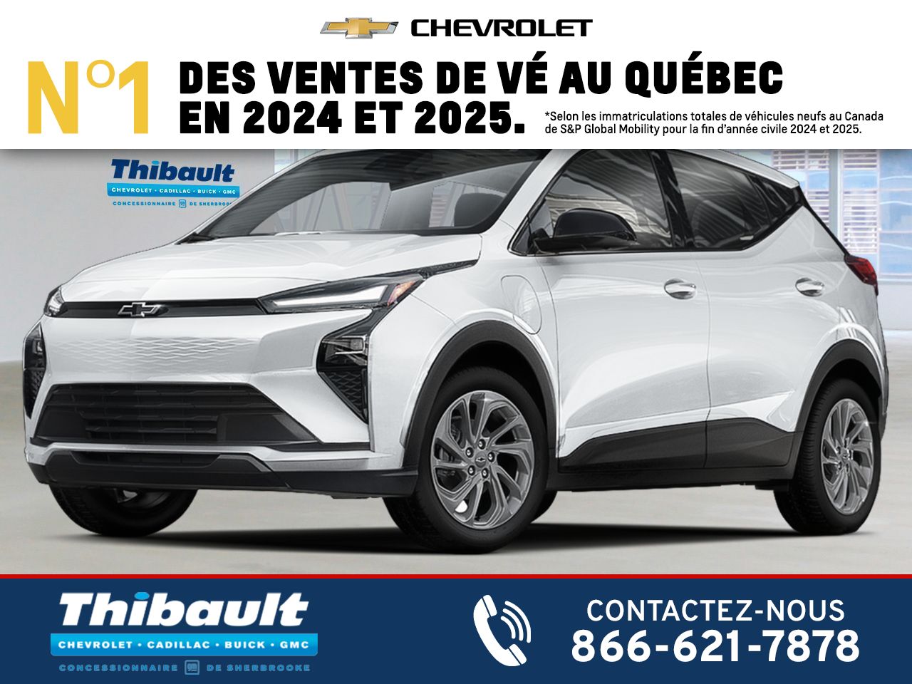 2027 CHEVROLET BOLT Traction avant 4 portes LT White Sherbrooke - photo #0
