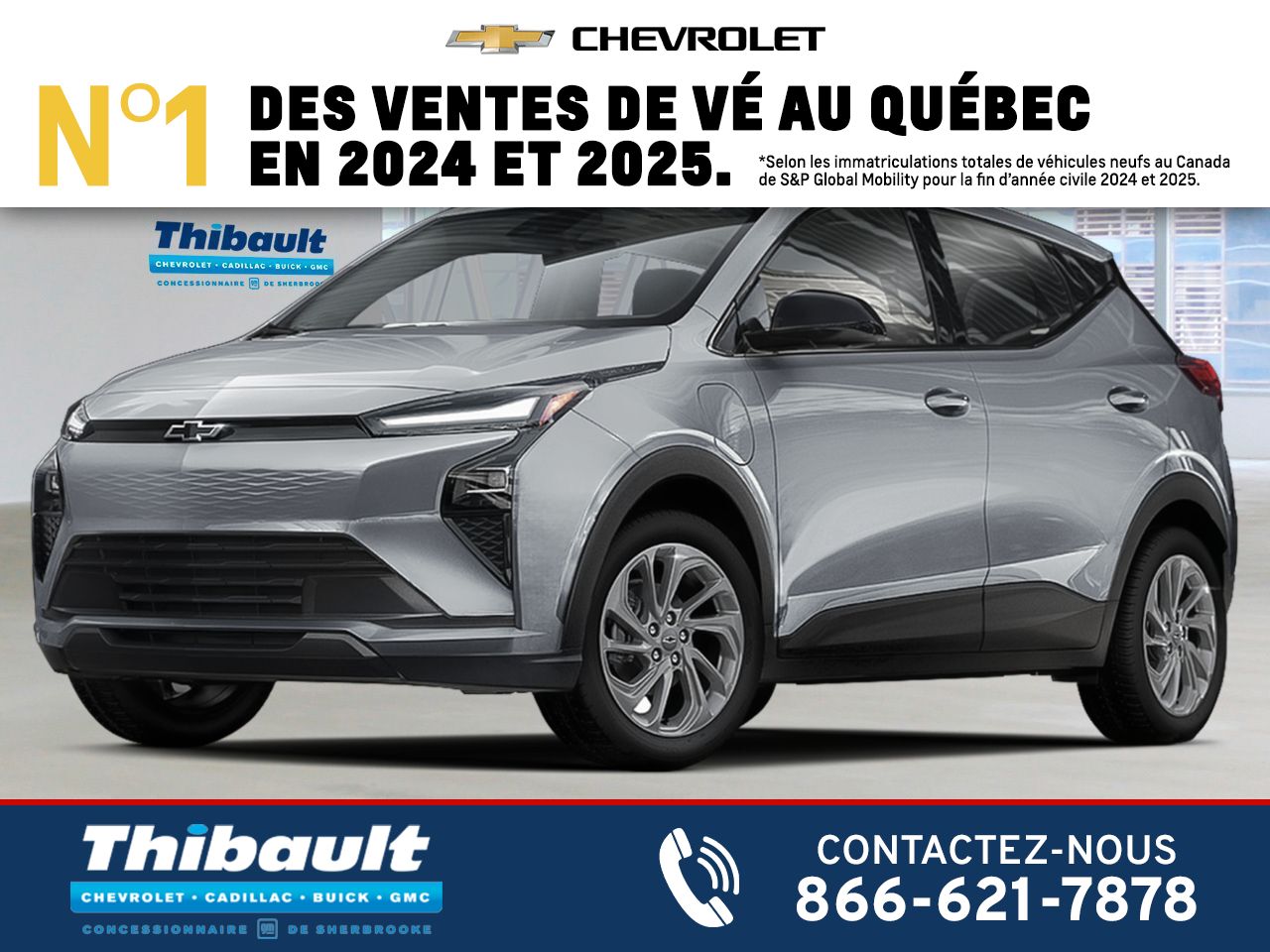 CHEVROLET BOLT LT Traction avant 4 portes LT 2027 Gris Sherbrooke - photo #0