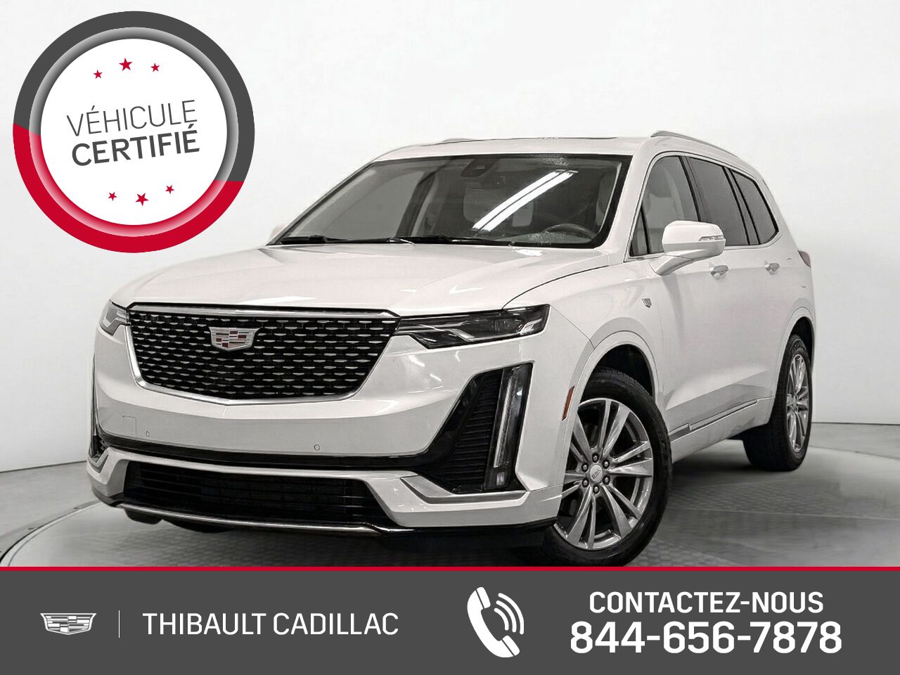 2022 Cadillac XT6 AWD Premium Luxury 7 Places 8 Roues White Sherbrooke - photo #0