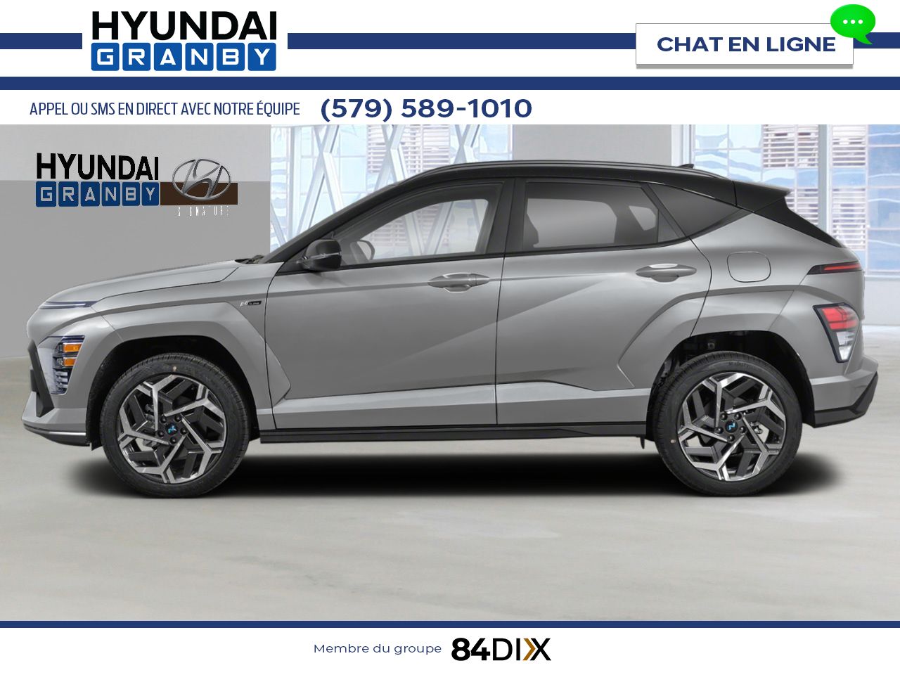 HYUNDAI Kona 2026 Gris cybern&eacute;tique avec toit Noir abyssal Granby - photo #1