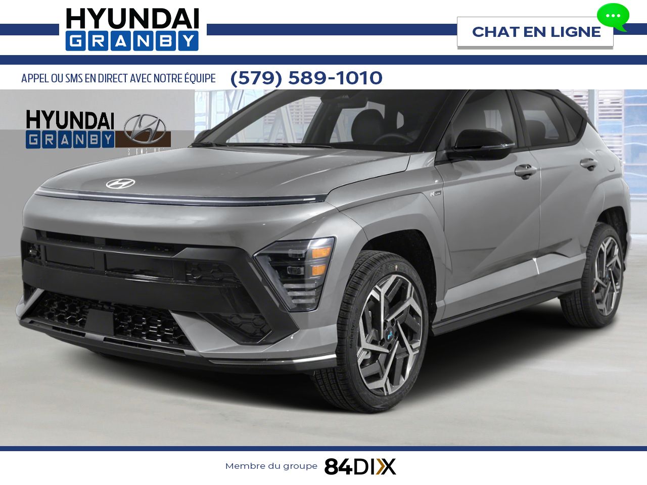 HYUNDAI Kona 2026 Gris cybern&eacute;tique avec toit Noir abyssal Granby - photo #0