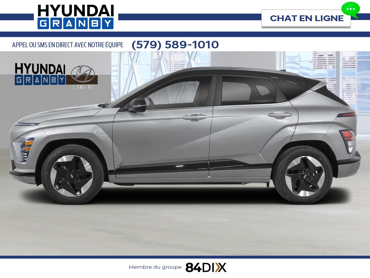 HYUNDAI Kona &eacute;lectrique 2026 Gris cybern&eacute;tique avec toit Noir abyssal Granby - photo #1