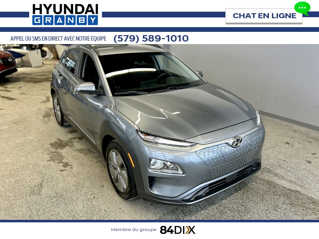 Hyundai Kona &eacute;lectrique 2021 Gris Granby - photo #1